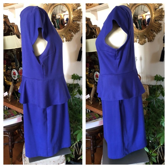 Purple Peplum Dress - Picture 2 of 5